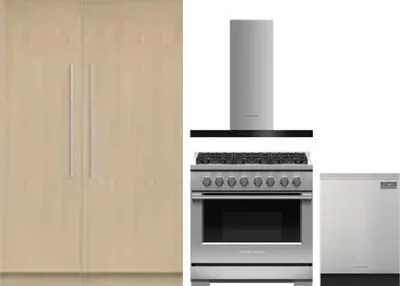 5 Piece Package Includes Refrigerator, Freezer, Range, Hood And Dishwasher
